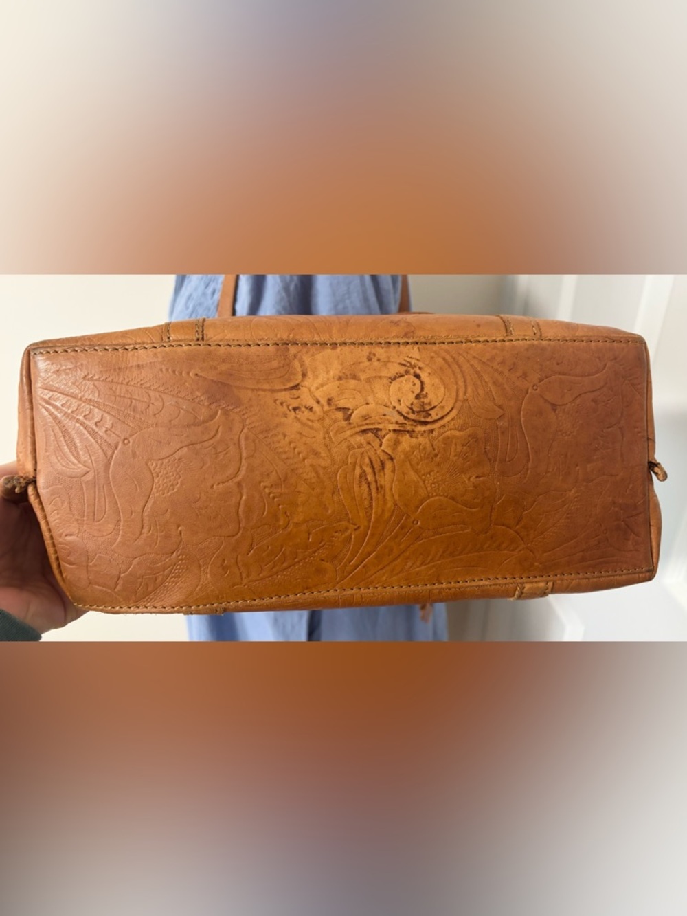 Margot New York Tooled Leather Shoulder Bag - Picture 5 of 6